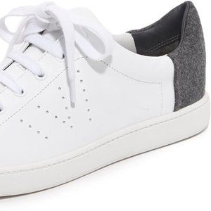 Vince Varin Sneaker in White leather & dark grey back